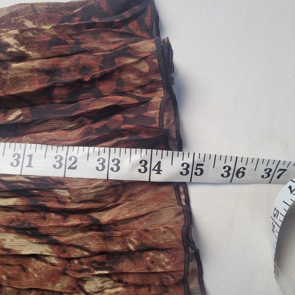 VTG 90'S Ruby Rd Brown Print Western Prairicore Boho Maxi Skirt Size 8 - Picture 8 of 8